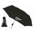 42AP - 42" arc, auto open premium mini umbrella, black, imprinted